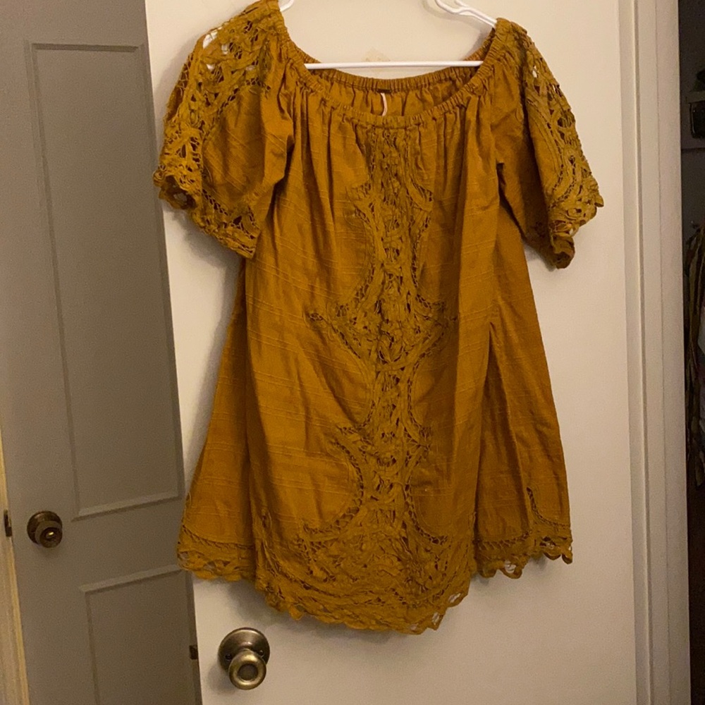 Mustard yellow Free People Dress